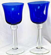Cobalt Blue Goblets Set of 2 By "Gorgeous Designs"