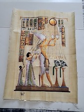 Hand Painted Egyptian Art on Real Papyrus Paper Ancient Pyramid Style Renderings