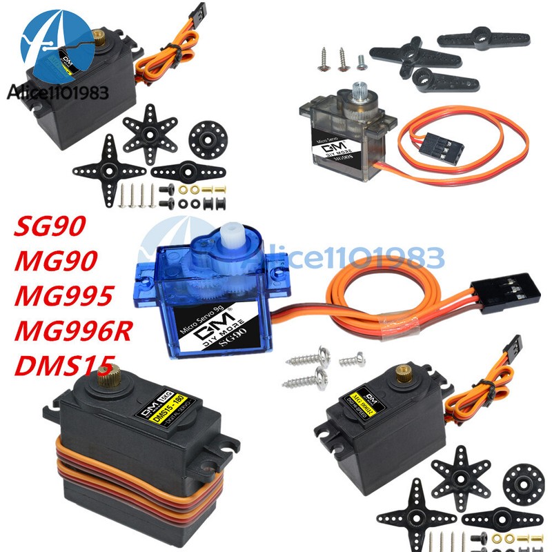 MG90/MG995/996R/SG90 Gear Servo DMS15 15KG 180°/270° Digital RC Helicopter