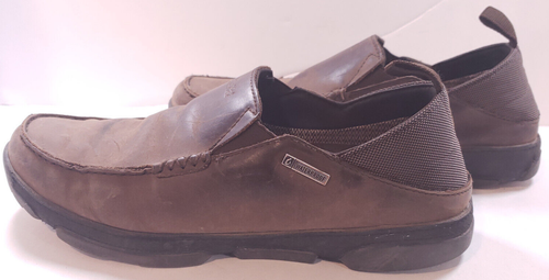 Olukai NA’I WP Mens size 8 Brown Leather Waterproof Slip-On Loafers 10336-5H40 - Picture 5 of 13