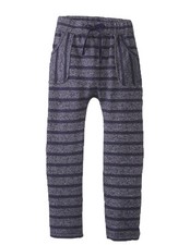 LAmade Girl's Striped Skinny Harem Knit Pants w Pockets  String Navy/ Gray, 6X