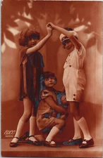 Victorian Style Cute Little Kids Vintage RPPC B135