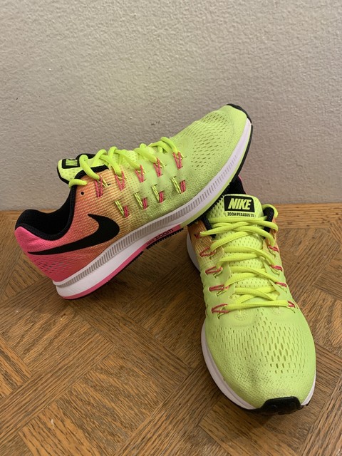Size 9.5 - Nike Air Zoom Pegasus 33 OC Black/Olympic Volt/Pink for sale  online | eBay