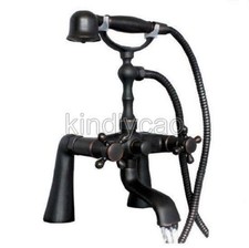 Oil Rubbed Bronze Deck Mounted Bath Tub Faucet With Hand Held Shower Ktf001