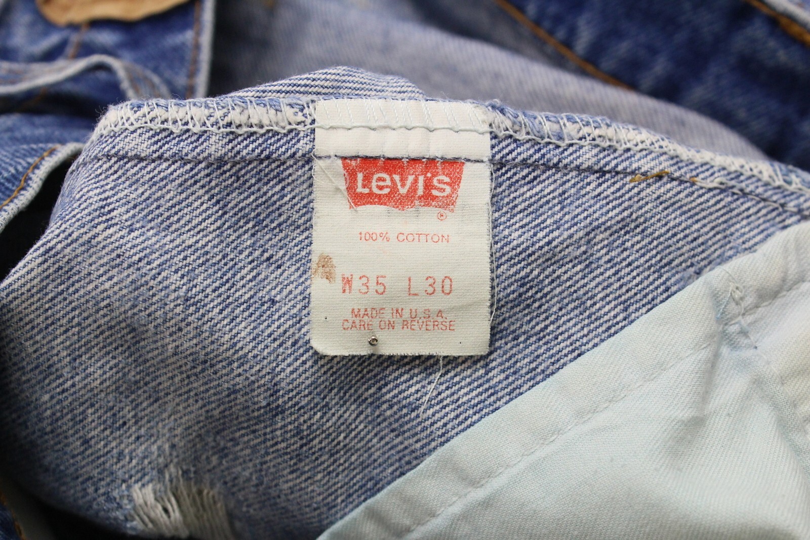 LEVI'S 505 Jeans Men's W35/L30 Regular Fit Distressed Ripped Faded thumbnail 8