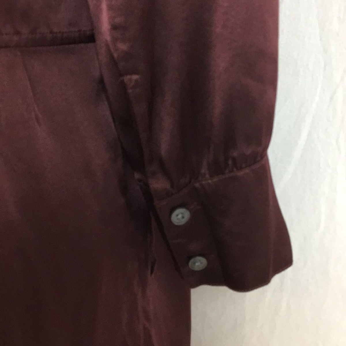 Banana Republic 100% Silk Brown Long Sleeve Shirt Dress 2 | eBay