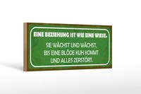 Holzschild Spruch 27X10 Cm Beziehung Ist Wie Eine Wiese Deko Schild Wooden Sign