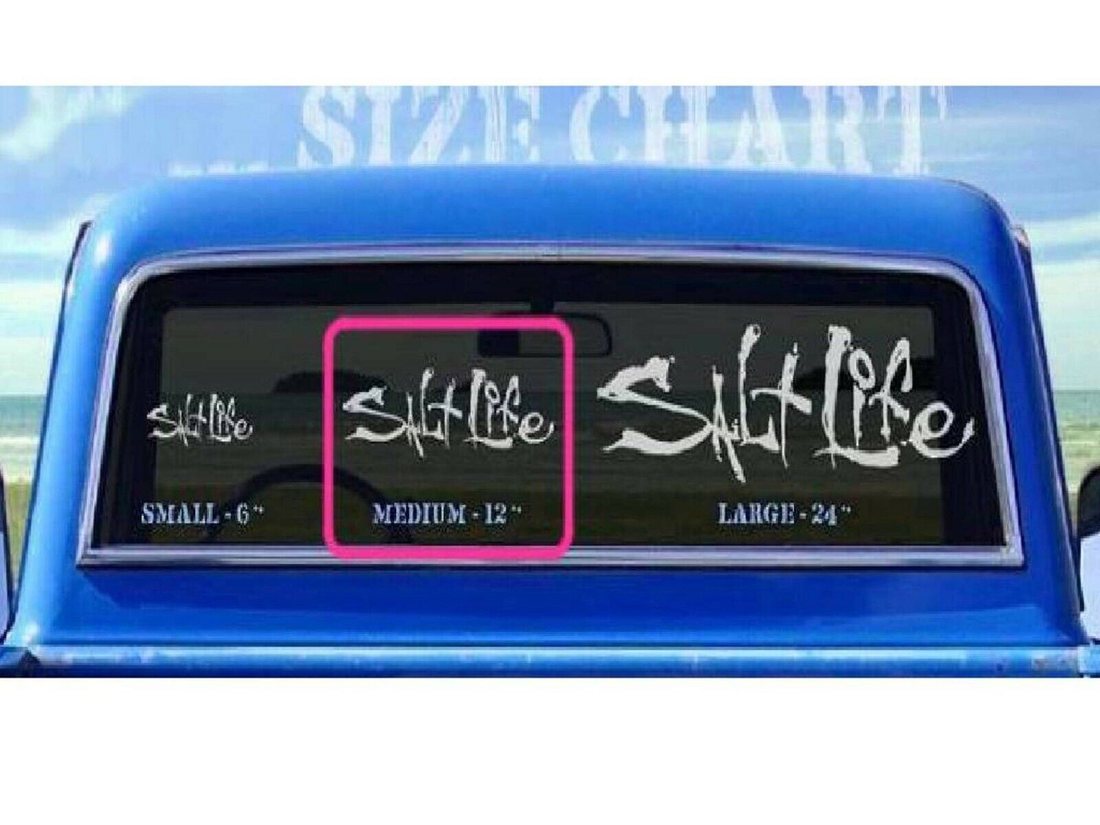 New SALT LIFE Decal Med Flip Flop Car Window Beach, Boat, Board sticker