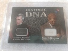 2021 Historic Autograph Dual DNA Hair Relic John Kennedy Andrew Jackson # 4/12