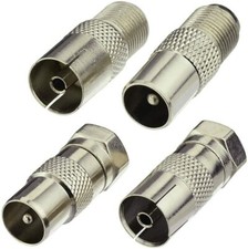 Adapter typu F 4 Zestaw DVB-T T2 TV Tuner Antena Adapter HD TV do telewizora Ariel BK LED