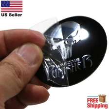 DOME SHAPE 3D Metal Warzone Punisher Auto Sticker Decal Emblem 2.20"