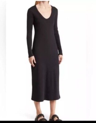 James Perse Ribbed Cotton Long Sleeve Midi Dress NWT Size 2 M | eBay James Perse Ribbed Cotton Long Sleeve Midi Dress NWT Size 2 M | eBay