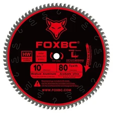 10-Inch Miter/Table Saw Blade 80-Tooth TCG for Aluminum Cutting