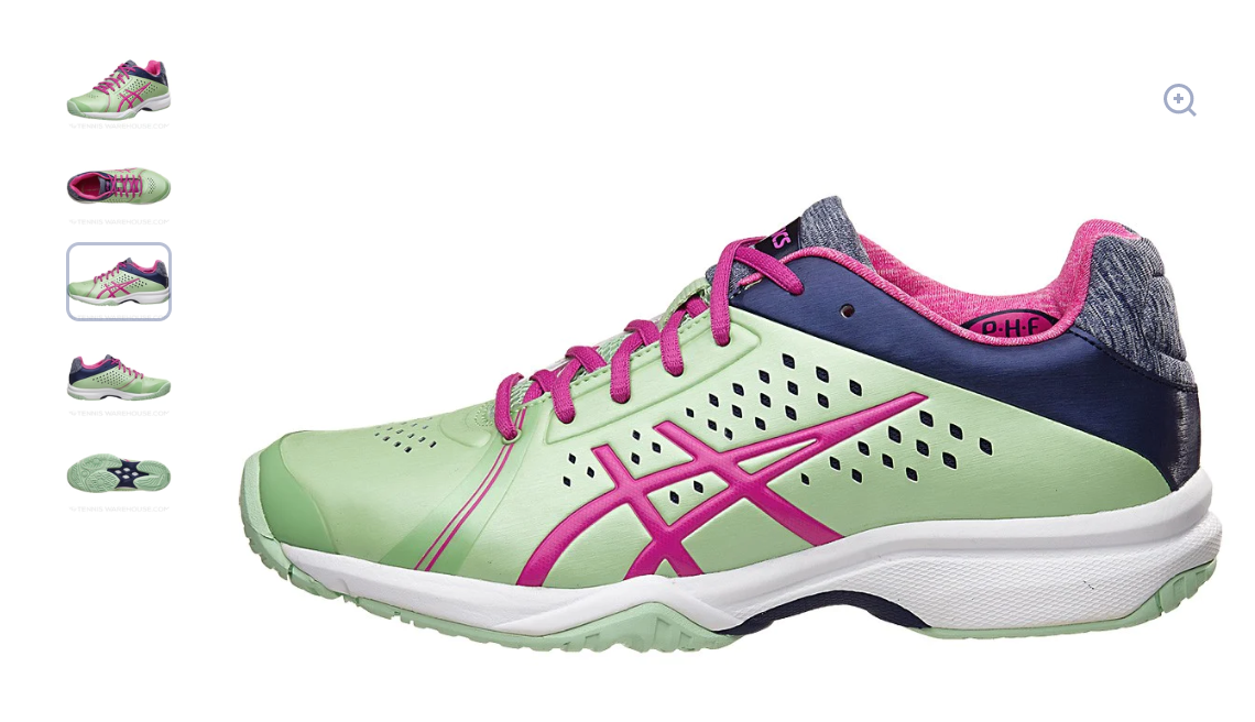 NIB Women ASICS Gel Court Bella Tennis Court Shoes Green/Pink