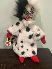 Disney Mouseketoys 101 Dalmatians Cruella Bean Bag Plush 10  Vintage