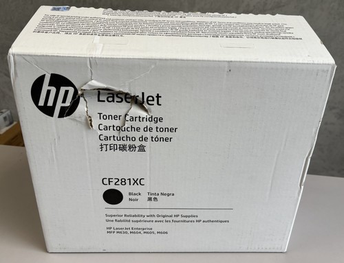 Toner noir authentique HP 81X CF281X CF281XC HY OEM M606 M630 boîte ouverte / sac scellé