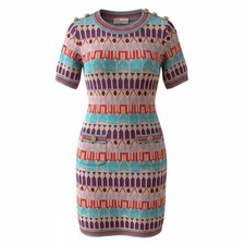 Red Valentino Dress Multicolor Cotton Icesilk Size M (Medium)