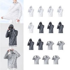 Men's Sun Protection Hoodie Shirt Hooded Clothes for Running
