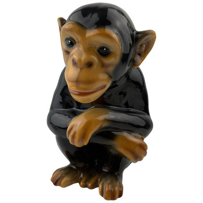 Large Ceramic Italian Monkey Figure 11'' X 7.25'' X 9.25'' Hand Painted Italy VTG