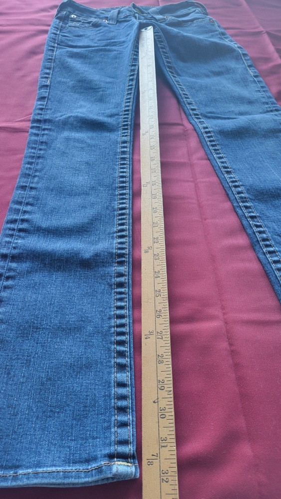 True Religion Womens Skinny Blue Jeans Cut 601598 Style WC92076E4 Size 26 thumbnail 10
