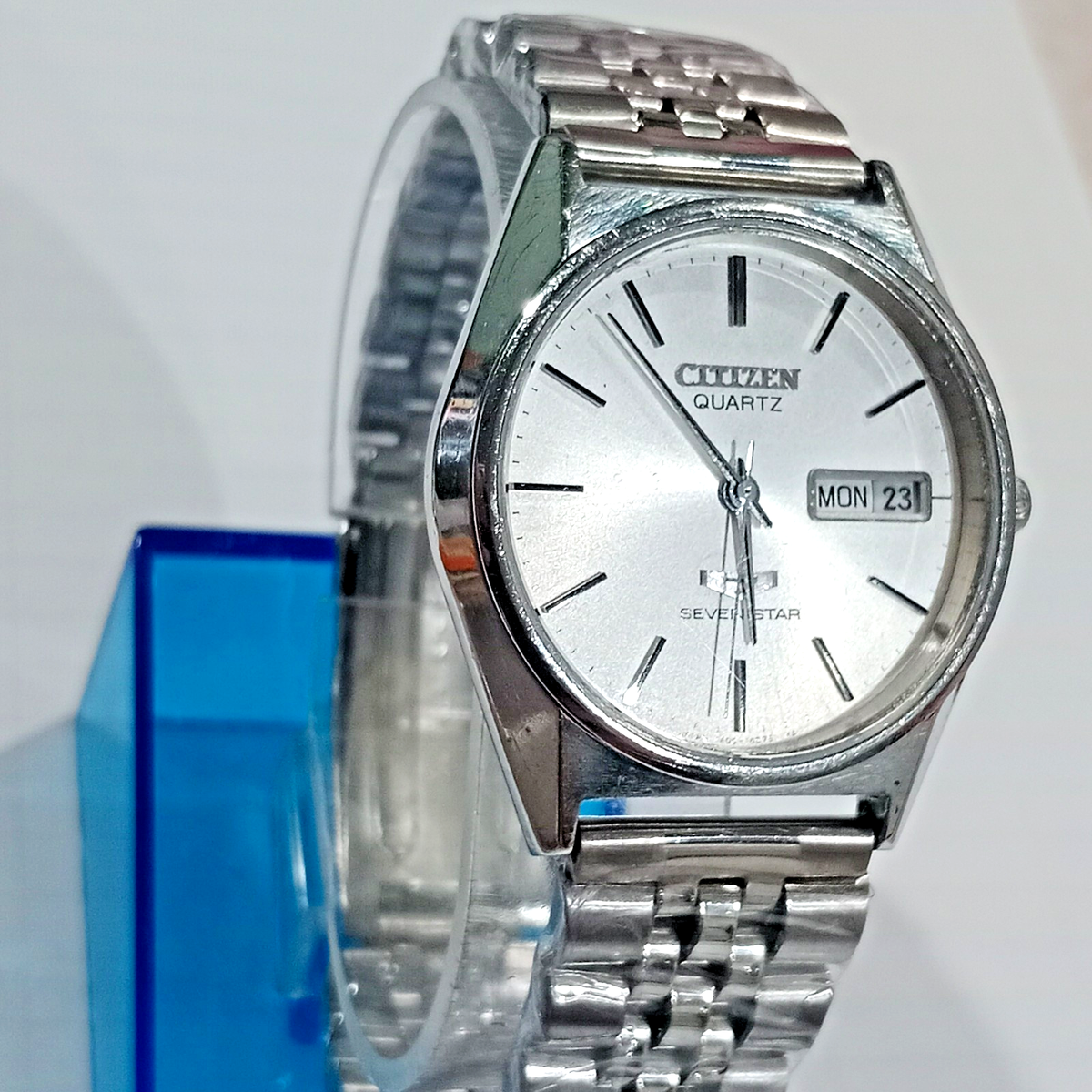 Vintage Citizen Quartz 7 Seven Star 4-140435y Watch Japan for sale