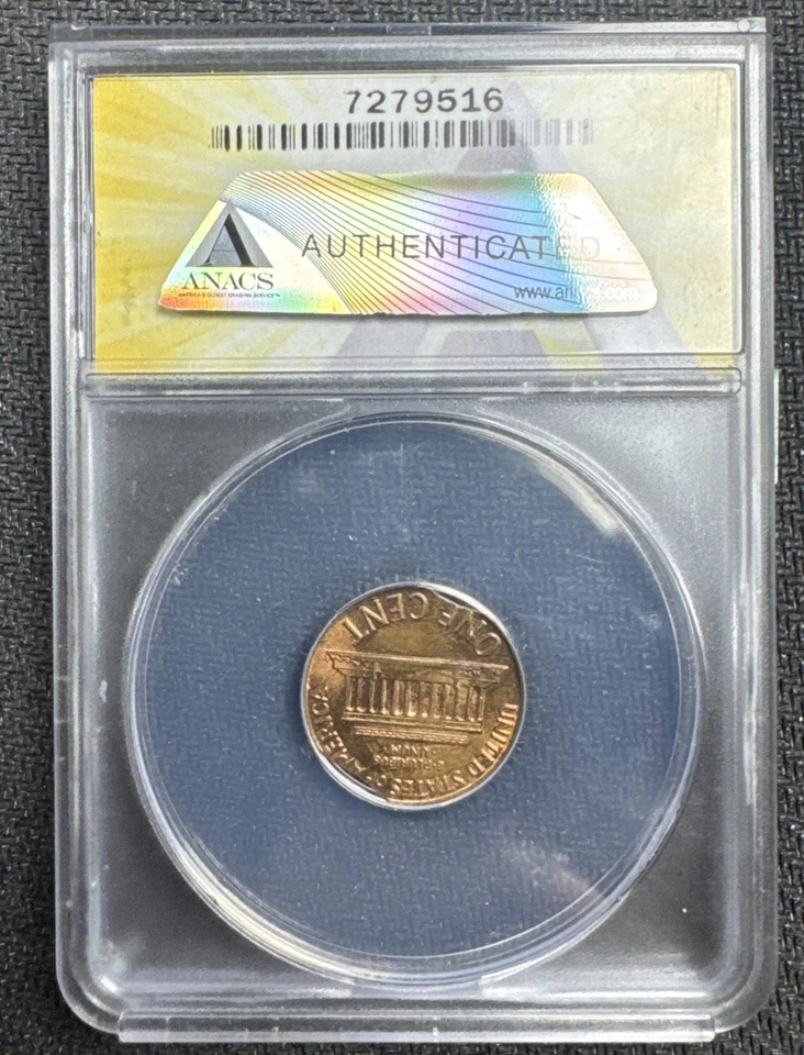 1971 S Lincoln Memorial Cent DBL Curved Clip MS 63 weight 2.91 Grams RB Rare! - Image 4 of 4