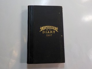 Diary 1907 Fair Pelham New Hampshire Handwritten Book Sherman Hobbs History VTG