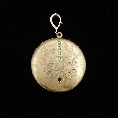 Antique Art Nouveau RBM Atrice Rolled Gold Locket With A 14K Solid Gold Clip