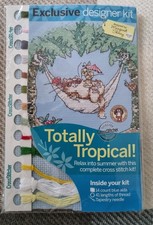 MARGARET SHERRY “TOTALLY TROPICAL” CAT THEMED CROSS STITCH KIT