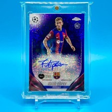Fermin Lopez 23-24 Topps Chrome UEFA RC Auto 299 Series Rookie Card. rookie card picture