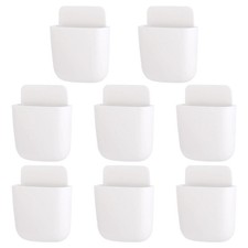 8 Pcs Remote Control Holder Self Adhesive Wall mounted Storage Box Phone Char...