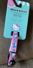 Hello Kitty Sassy Meow Small Adjustable Cat Collars 5.5-8 Inches Pink