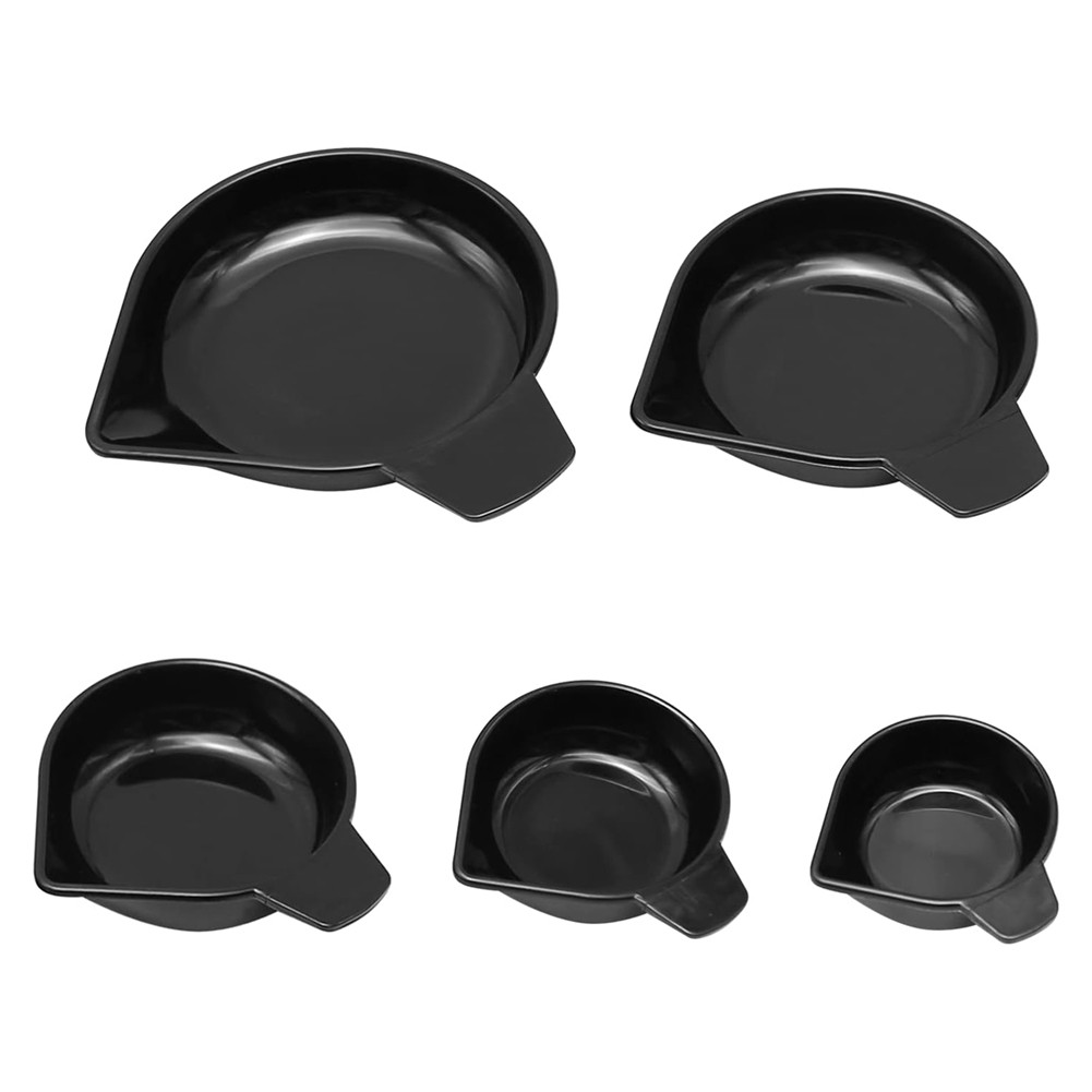 5 Sizes Weighing Powder Pans Scale Pan Black for Weigh Liquid Powder Gems T4H2
