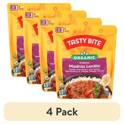 Savory Lentil Curry Madras Lentils 10oz Pack of 4 Organic