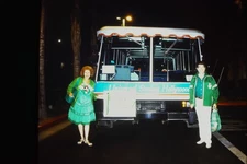 1990s Universal Studios Hollywood Tram Tour Bus People 35mm Slide