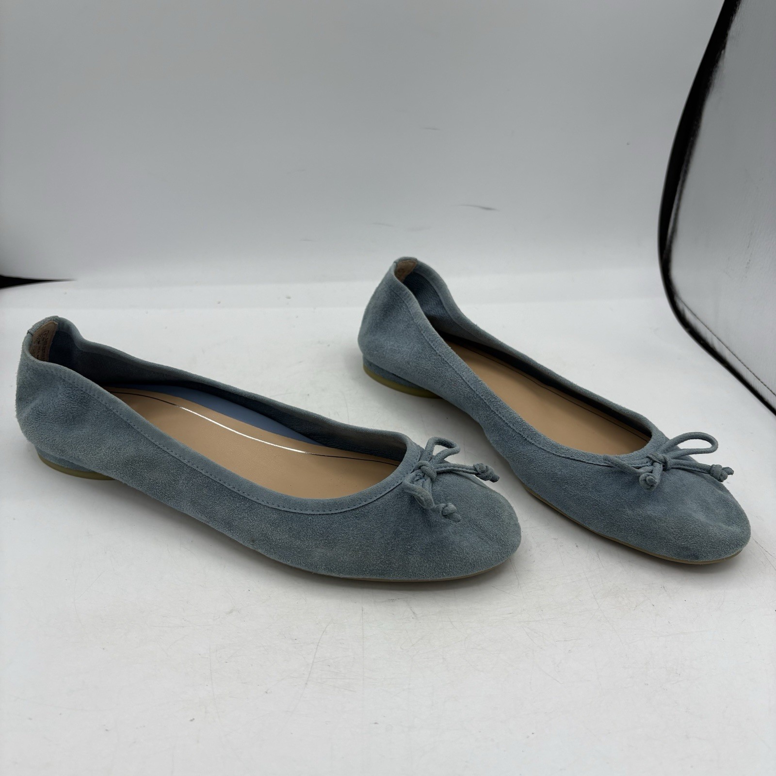 Vionic Shoes Womens Size 10 Callisto Light Blue Suede Leather Ballet Flats