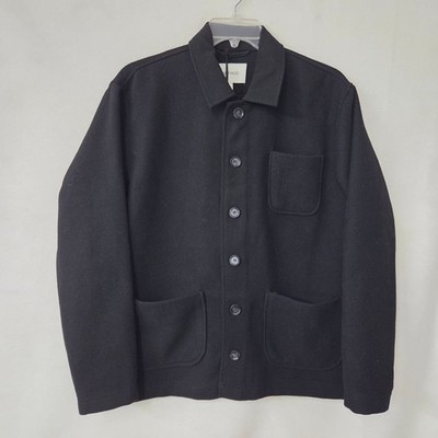 Method Soho Luxe Hybrid Overshirt Men M Black Remy Wool Blend Chore Jacket New