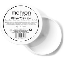 Mehron Makeup Clown White Lite - 2.25 oz, Vegan Cream Face  Body Paint