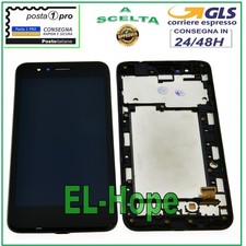 TOUCH SCREEN VETRO + DISPLAY LCD PER LG K9 2018 LM-X210EM LMX210EM NERO + FRAME