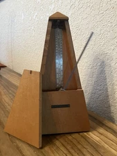 Flaw See Last 2 Pics. Seth Thomas Wood Wind Up Metronone #10 No Sliding Weight.