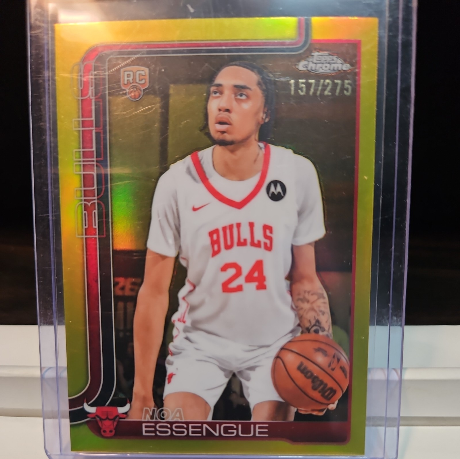 NOA ESSENGUE 2025-26 Topps Chrome #262 Yellow Refractor Rookie RC #184/275