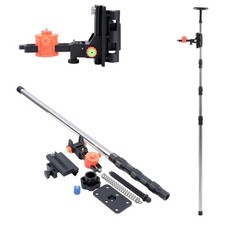 TOPWAY Asta Telescopica per Livella Laser 115-350 cm Acciaio Inossidabile