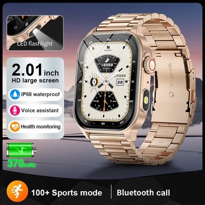 Luxury Smart Watch Women Bluetooth Call Fitness Tracker Heart Rate Waterproof