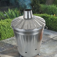 90 Litre Galvanised Incinerator Fire Bin Burner Heavy Duty UK Manufacturer!