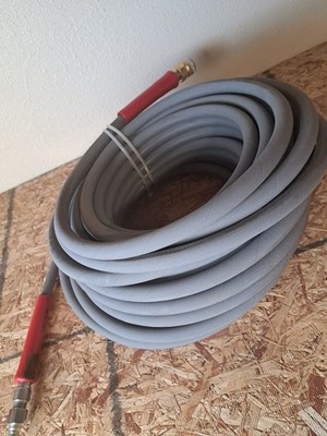 100' Flextral  3/8'' 6000PSI Wrapped Gray SuperJet6000 Pressure Washer Hose