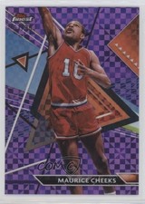2023 Finest Uncommon Purple Checkerboard Refractor 61/99 Maurice Cheeks HOF 1nu2