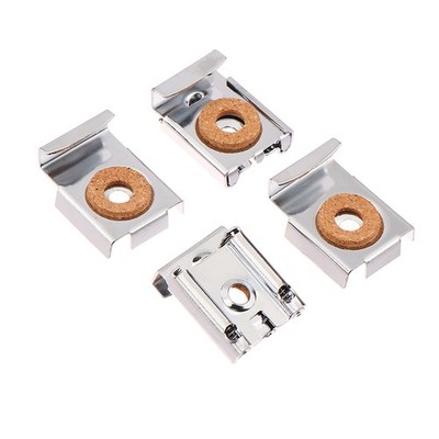 4pcs Bathroom Mirror Glass Wall Hanging Fixing Kit Frameless Clips Hanger Cl-ym