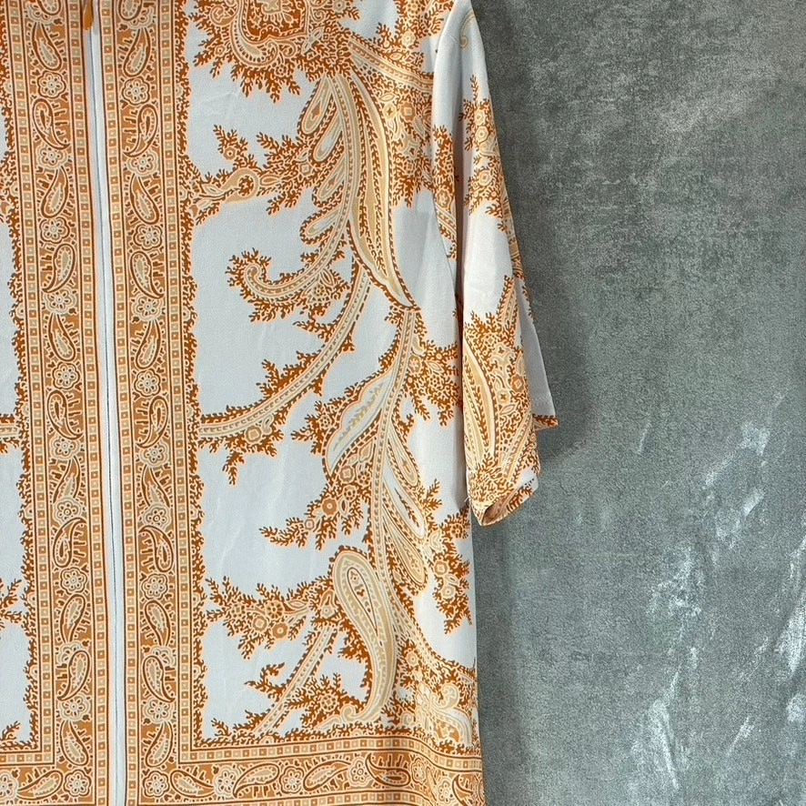 MICHAEL MICHAEL KORS Mini Abito Donna Nettarina Stampa Sciarpa Girocollo TG L