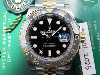 2025 Rolex GMT-Master II 126713GRNR Men's 40mm Wristwatch 18k Gold & Steel