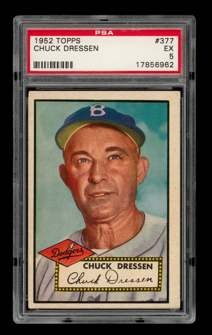 1952 Topps Set-Break #377 Chuck Dressen PSA 5 EX
